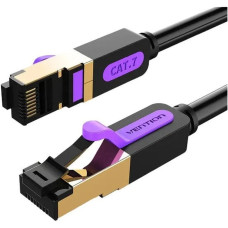 Патч-корд 10м, S/FTP cat 7 RJ-45 black Vention (ICDBL)