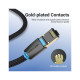 Патч-корд 0.5м, S/FTP cat 8 RJ-45 COPPER black Vention (IKGBD)