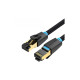 Патч-корд 2м, S/FTP cat 8 RJ-45 black Vention (IKGBH)