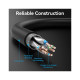 Патч-корд 3м, S/FTP cat 8 RJ-45 black Vention (IKKBI)