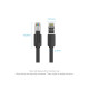Патч-корд 8м, S/FTP cat 8 RJ-45 black Vention (IKKBK)
