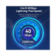 Патч-корд 1м STP cat 8 RJ-45 90° corner black Vention (IKLBF)