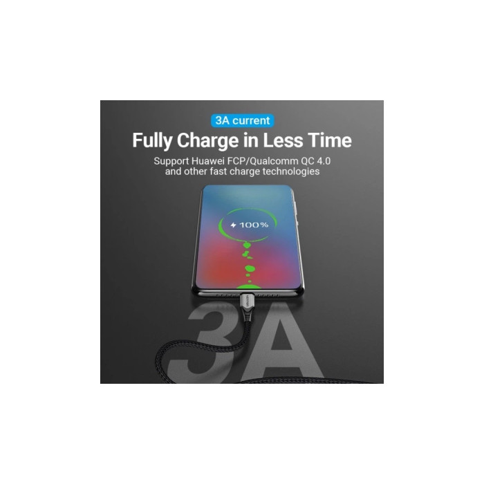 Дата кабель USB-C to USB-C 2.0m aluminum gray Vention (TADHH)