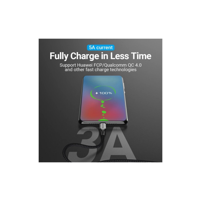 Дата кабель USB-C to USB-C 2.0m 5A aluminum gray Vention (TAEHH)