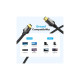 Кабель мультимедійний HDMI M to HDMI M 3.0m V2.0 4K60Hz braided zinc alloy black Vention (VAA-B05-B300)
