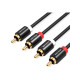 Кабель мультимедійний 2xRCA M to 2xRCA M 1.0m black Vention (VAB-R06-B100)