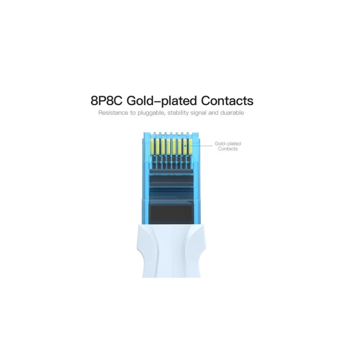 Патч-корд 0.75м UTP cat 5e RJ-45 blue Vention (VAP-A10-S075)