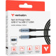 Дата кабель USB-C to USB-C 1.2m with display 240W black Verbatim (31849)