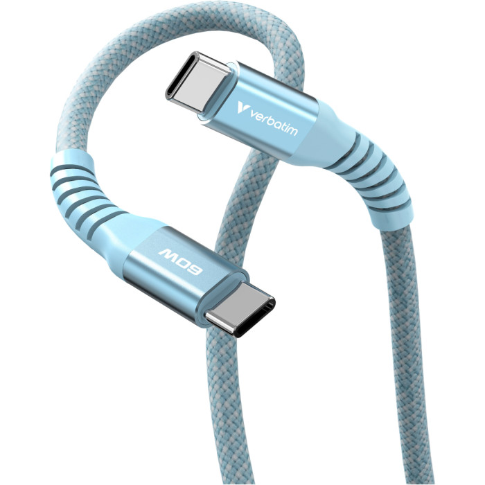 Дата кабель USB-C to USB-C 1.2m Magnetic 60W blue Verbatim (31852)