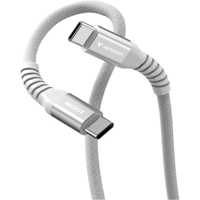 Дата кабель USB-C to USB-C 1.2m Magnetic 100W gray Verbatim (31854)