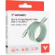 Дата кабель USB-C to USB-C 1.2m Magnetic 100W green Verbatim (31855)