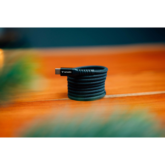 Дата кабель USB-C to USB-C 1.2m Magnetic 100W black Verbatim (31863)