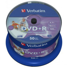 Диск DVD Verbatim 4.7Gb 16X CakeBox 50штWidePrintable (43512)