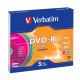 Диск DVD Verbatim 4.7Gb 16X Slim case 5 шт Color (43557)