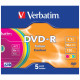 Диск DVD Verbatim 4.7Gb 16X Slim case 5 шт Color (43557)