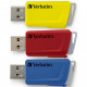 USB флеш накопичувач Verbatim 3x16GB Store 'n' Click Red/Blue/Yellow USB 3.2 (49306)