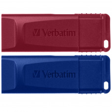 USB флеш накопичувач Verbatim 2x32GB Store'n'Go Slider Red/Blue USB 2.0 (49327)