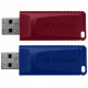 USB флеш накопичувач Verbatim 2x32GB Store'n'Go Slider Red/Blue USB 2.0 (49327)