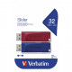 USB флеш накопичувач Verbatim 2x32GB Store'n'Go Slider Red/Blue USB 2.0 (49327)