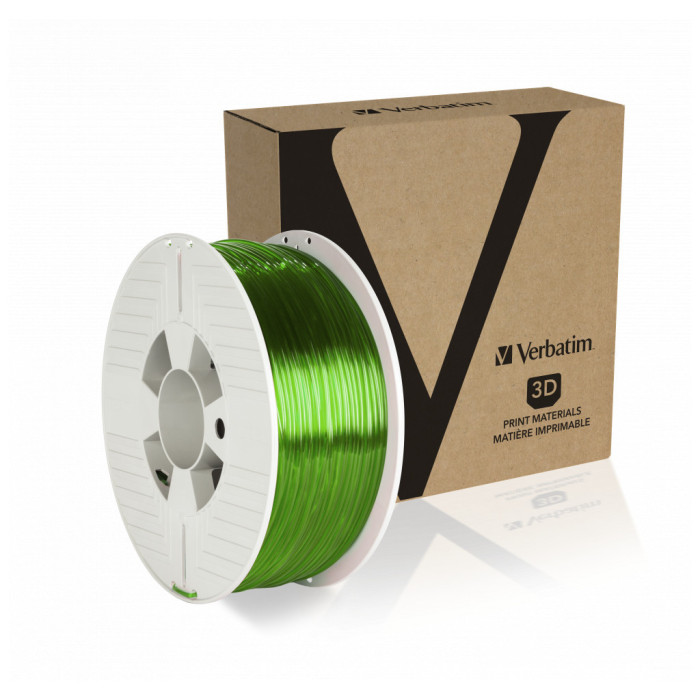 Пластик для 3D-принтера Verbatim PETG, 2,85 мм, 1 кг, green-transparent (55065)