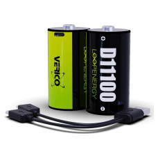 Акумулятор Verico D/R20 USB Type-С 7400mAh/11100mWh 1.5V Li-ion 2шт./уп. (Loop Energy) (1BTOV-A5N0A2-NN)
