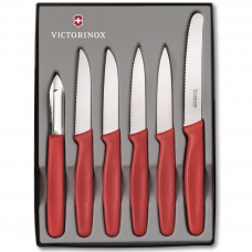 Набір ножів Victorinox Standart из 6 предметов Красный (5.1111.6)