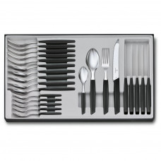 Набір столових приборів Victorinox Swiss Modern Table Set 24 шт Tomato Black (6.9093.11W.24)