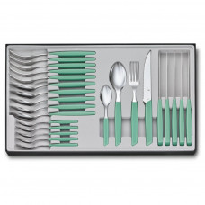 Набір столових приборів Victorinox Swiss Modern Table Set 24 шт Steak Mint (6.9096.12W41.24)