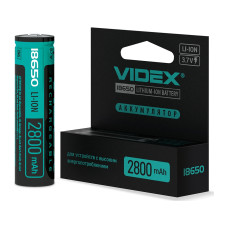 Акумулятор 18650 2800mAh Li-Ion, protect, color box/1шт Videx (18650-P/2800/1CB)