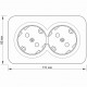 Розетка Videx BINERA IP20 зовнішня 2ая із заземленням біла (BINERA IP20 наружная 2ая с заземлением белая)