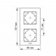 Рамка Videx BINERA сріблястий алюміній 2 пости (VF-BNFRA2V-SL)