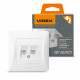 Комп'ютерна розетка Videx BINERA CAT6+CAT3 (VF-BNSK2PC6TF3)