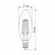 Лампочка Videx Filament C37F 6W E14 3000K 220V (VL-C37F-06143)