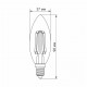 Лампочка Videx Filament C37F 6W E14 4100K 220V (VL-C37F-06144)