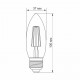 Лампочка Videx Filament C37FA 4W E27 2200K 220V (VL-C37FA-04272)