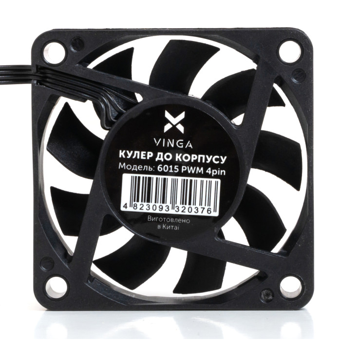 Кулер до корпусу Vinga 6015 PWM 4pin ОЕМ