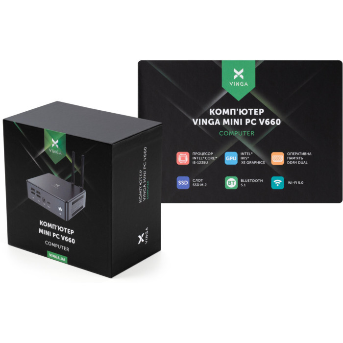 Комп'ютер Vinga Mini PC V660 (V6601235U.321T)