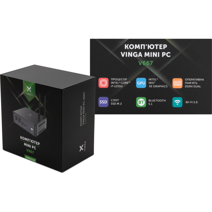 Комп'ютер Vinga Mini PC V667 (V6671255U.8512W1P)