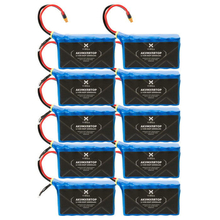 Акумуляторний блок Vinga Li-Ion 6S2P 10000mAh коробка 10 шт (JHY Li-Ion 21700 5000mAh) (V6S2P-10PCS-10000MAH)