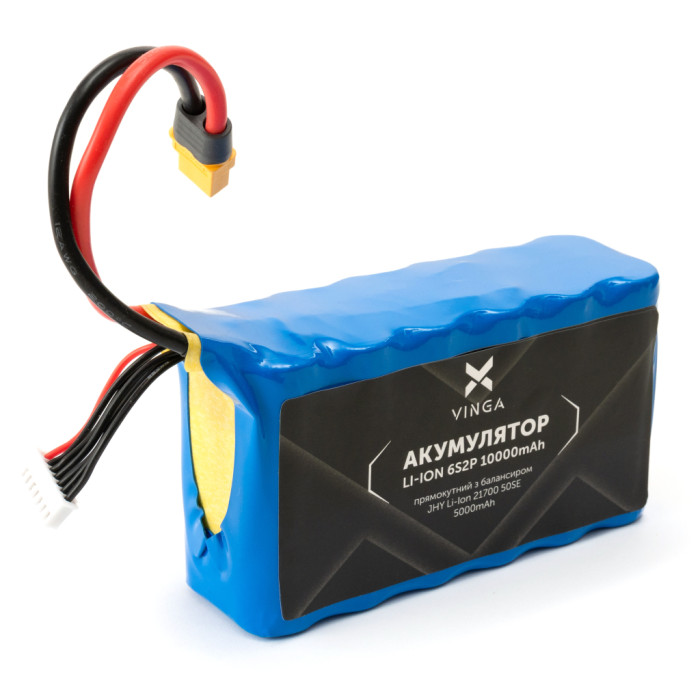 Акумуляторний блок Vinga Li-Ion 6S2P 10000mAh коробка 10 шт (JHY Li-Ion 21700 5000mAh) (V6S2P-10PCS-10000MAH)