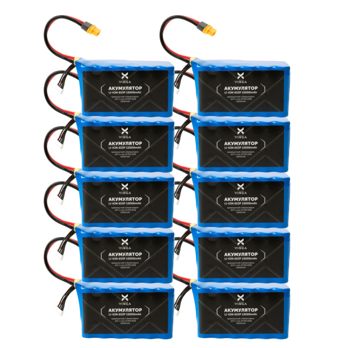 Акумуляторний блок Vinga Li-Ion 6S3P 15000mAh коробка 10 шт (JHY Li-Ion 21700 5000mAh) (V6S3P-10PCS-15000MAH)