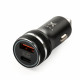 Зарядний пристрій Vinga QC3.0 + PD Quick Car Charger aluminium 36W Max black (VCCQPAC)