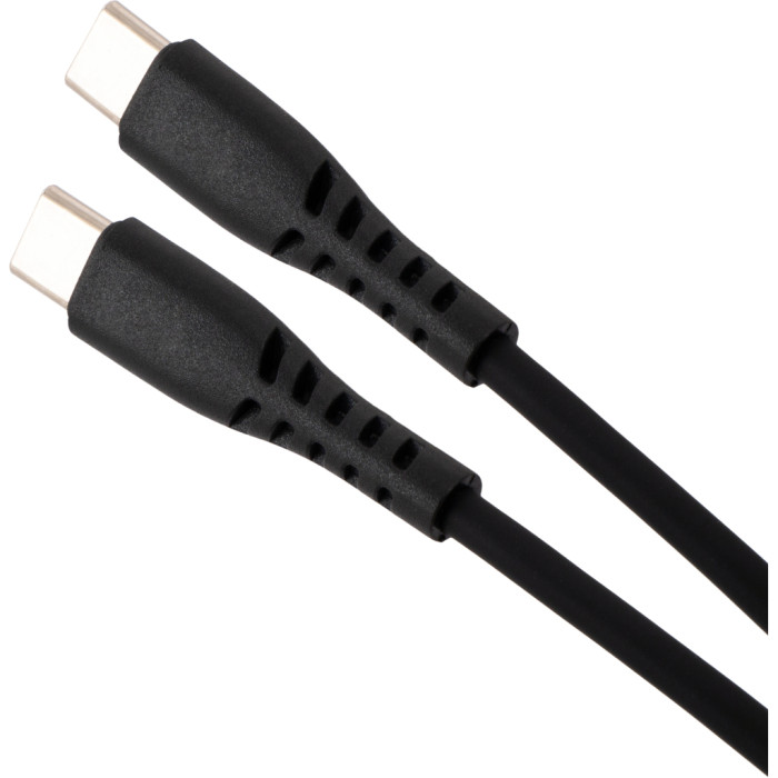 Дата кабель USB-C to USB-C 2.0m 60W Silicon Black Vinga (VCDCCC262SB)