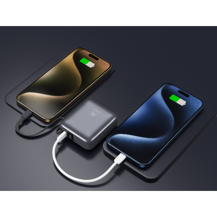 Батарея універсальна Vinga 10000 mAh 35W Display Cable (VPBB1035C)