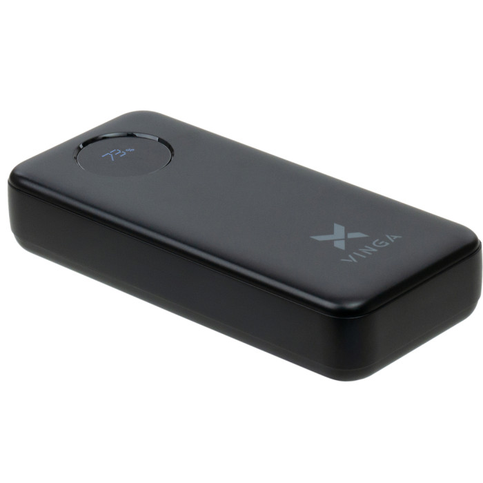 Батарея універсальна Vinga 20000 mAh 22.5W Display Black (VPBB2022)