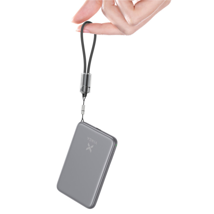 Батарея універсальна Vinga 5000 mAh 20W/15W Wireless (VPBB520WL)