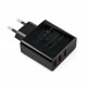 Зарядний пристрій Vinga 3 Port Display Wall Charger 17W Max (VWCAAADBK)