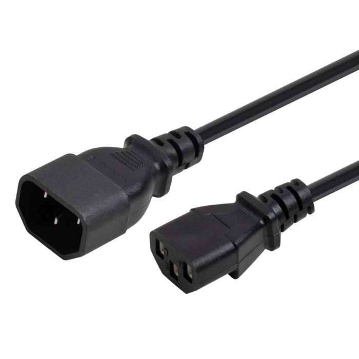 Кабель живлення C13 to C14 1.8m 0.75mm2 copper Vinga (VYPCC13141875CU)