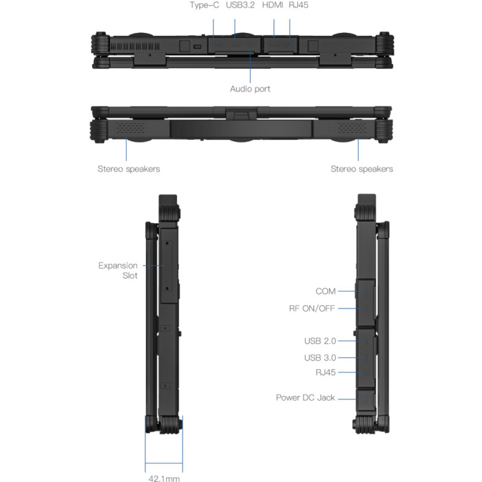Ноутбук Vinga Scout X14A (X14A-1235161024BWP)