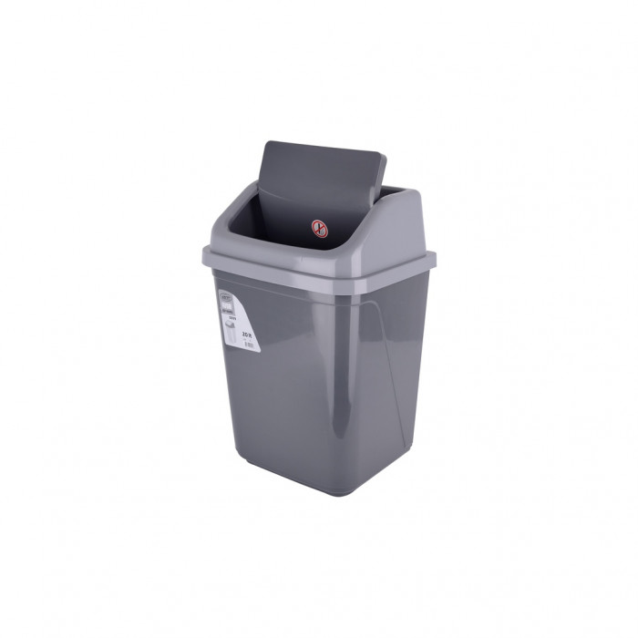 Контейнер для сміття Violet House 0099 Grey-Grey 20 л (0099 GREY - GREY с/кр.20 л)